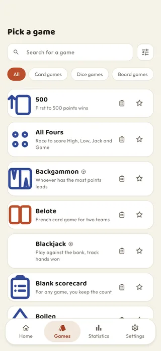 The Braggster games list, with a search box and category filters